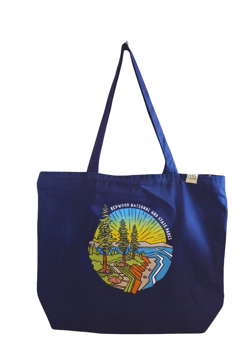 Redwood National and State Parks Zipper Canvas Tote Bag