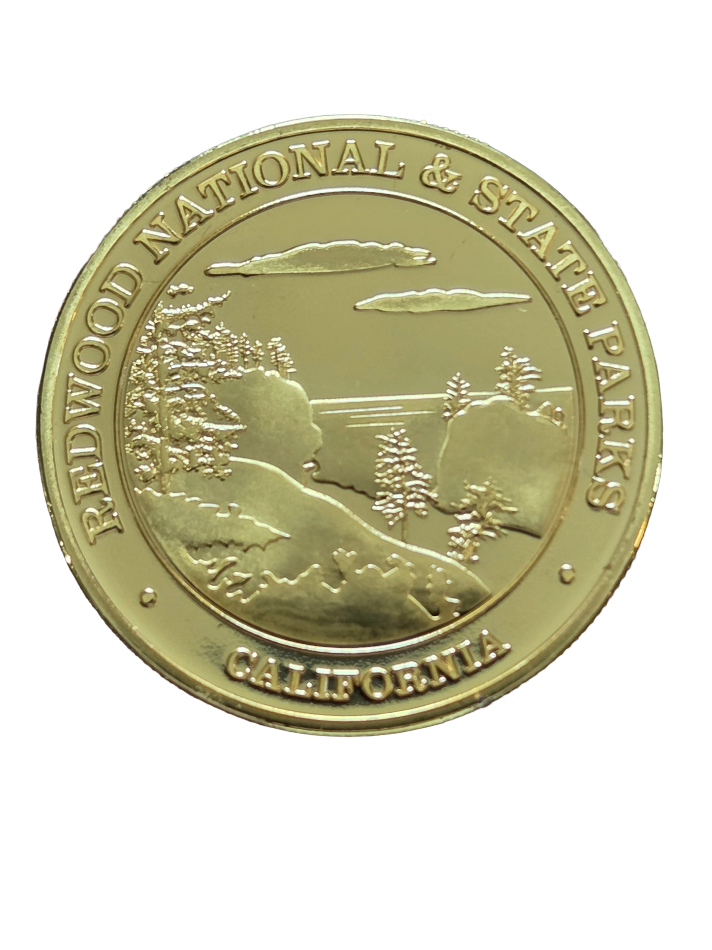 Redwood National and State Parks Gold Plated Coin