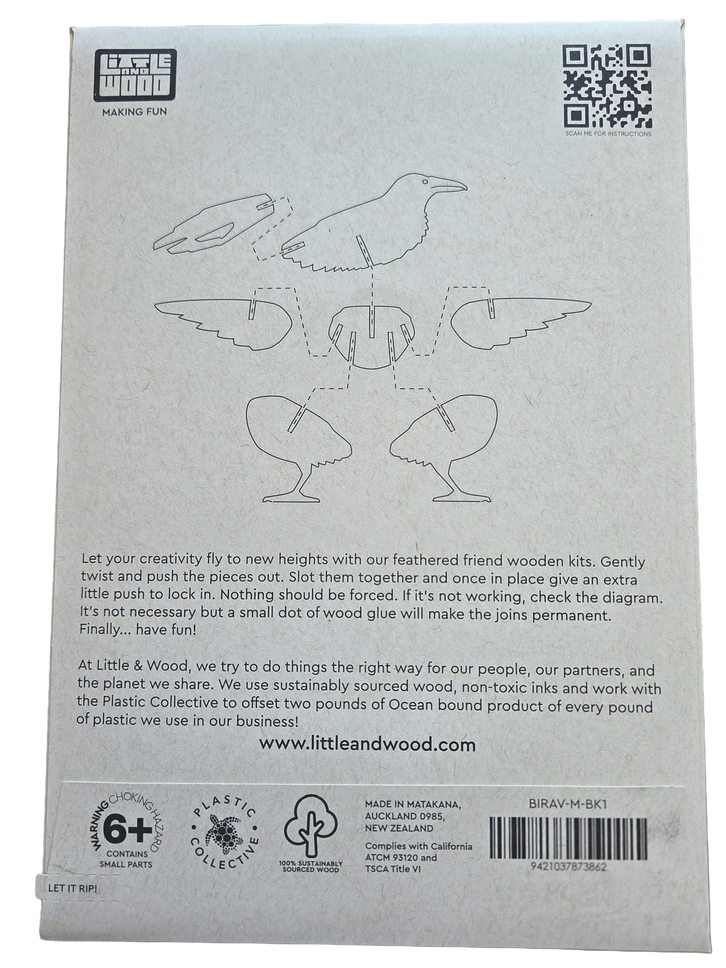 Raven 3D Wooden Kitset