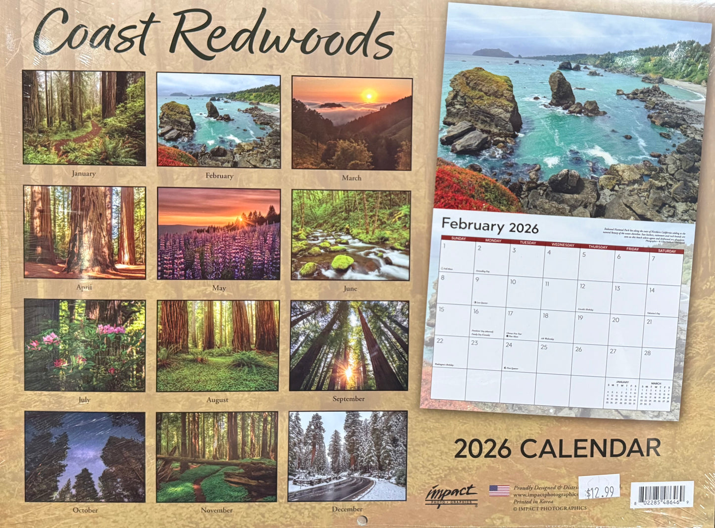 2026 Coast Redwoods Calendar