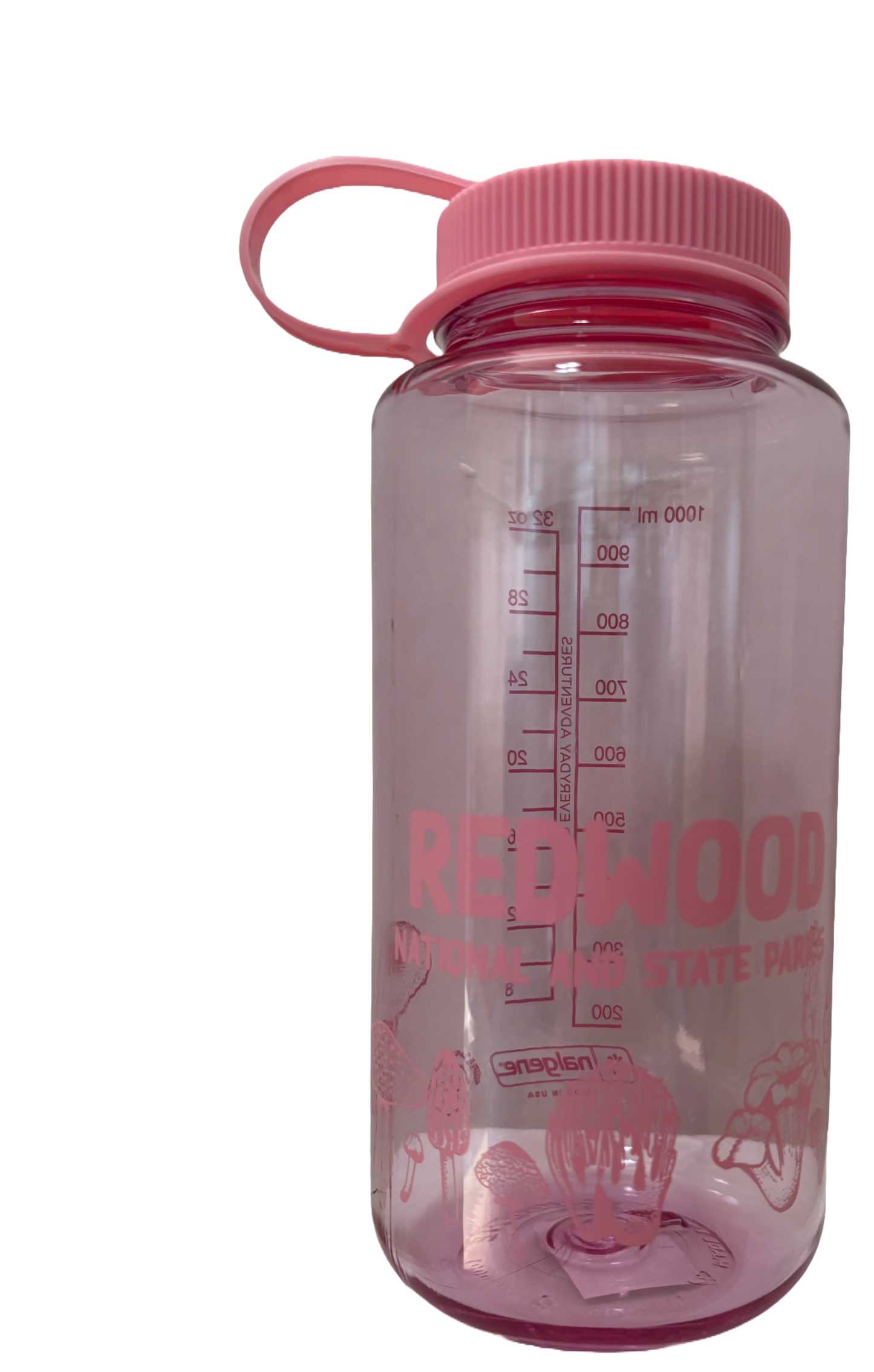 Redwood Parks Conservancy Pink Mushroom Nalgene Bottle