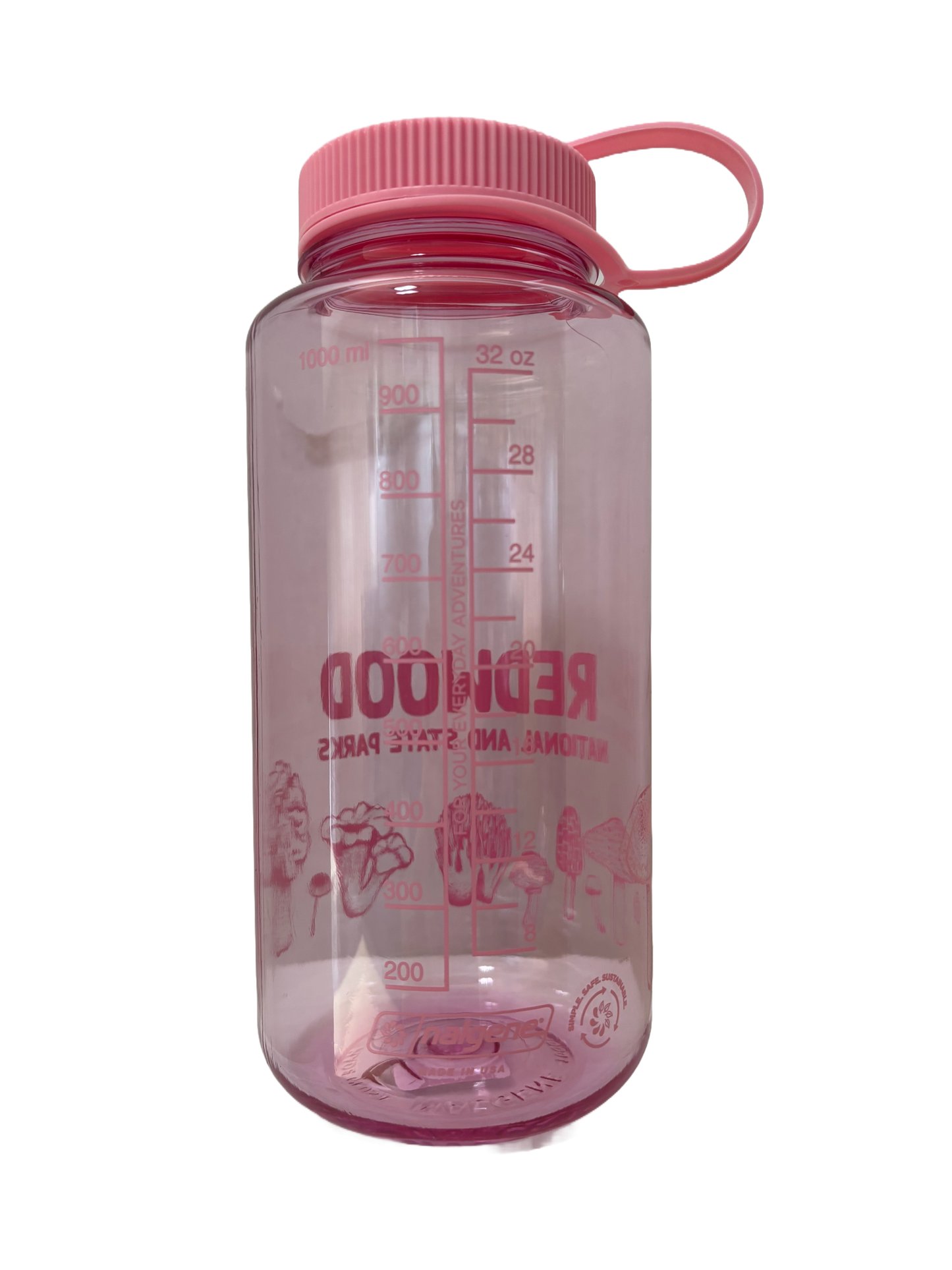 Redwood Parks Conservancy Pink Mushroom Nalgene Bottle