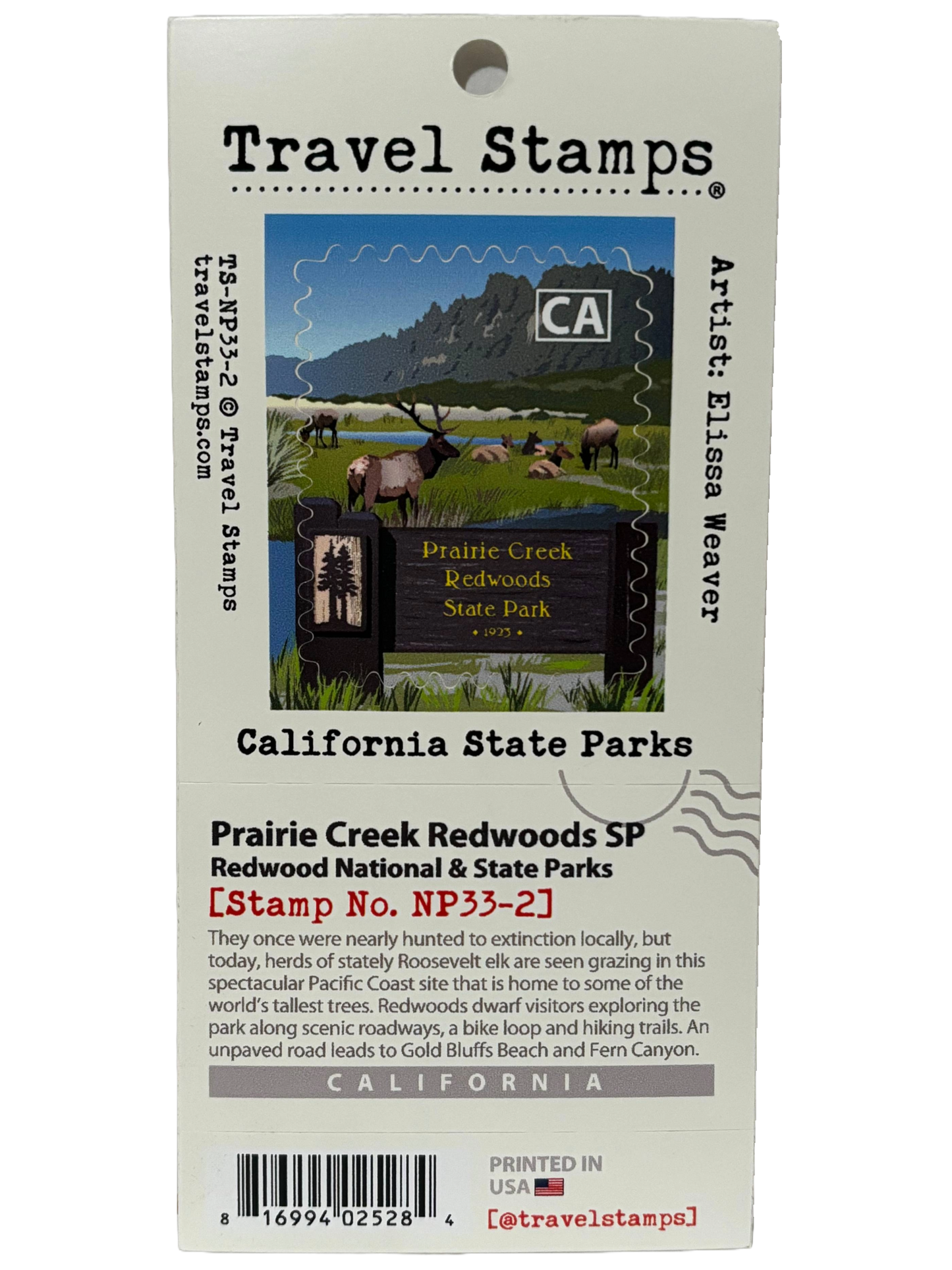 Travel Stamp: Prairie Creek Redwoods State Park