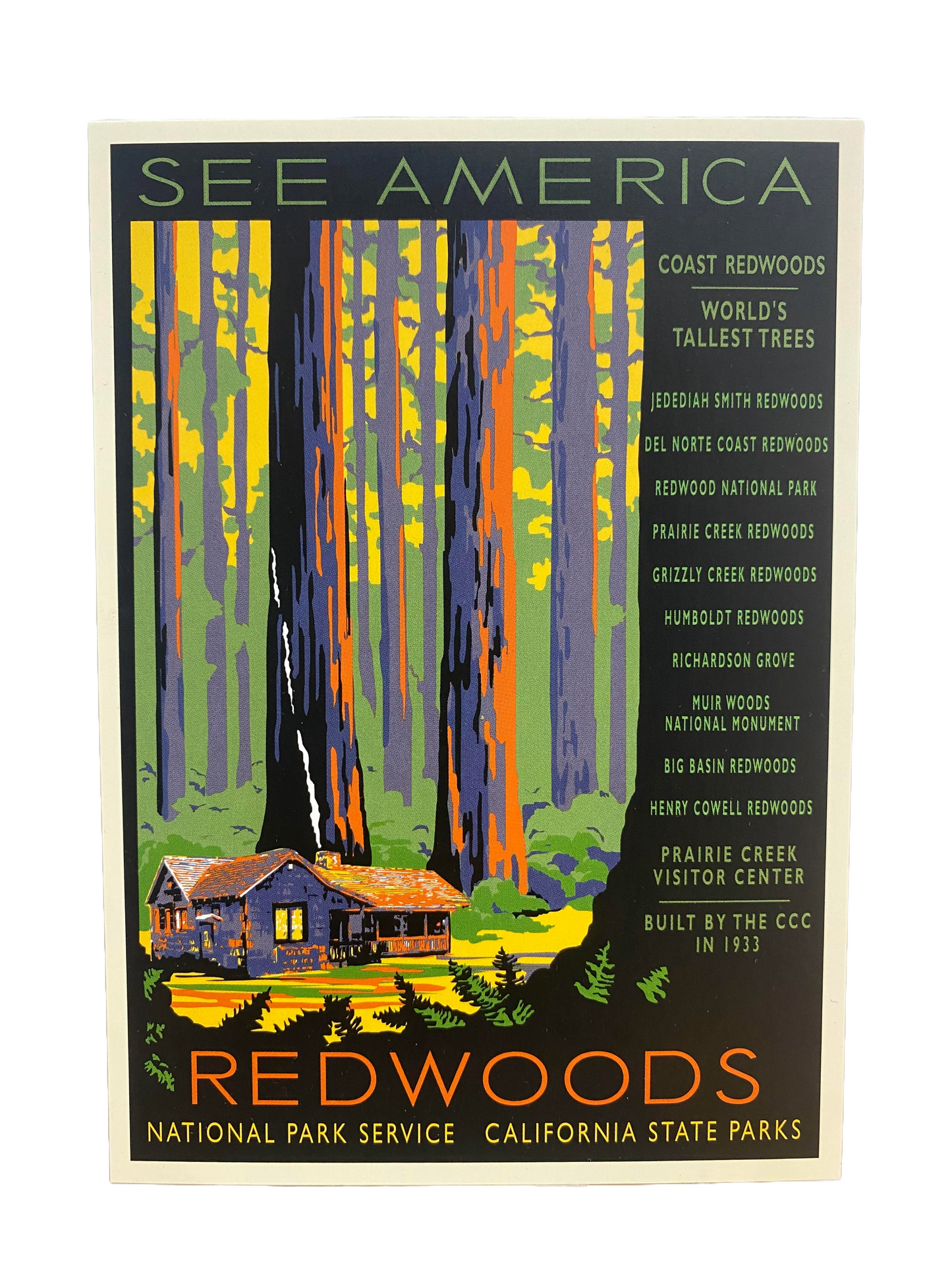 Ranger Doug See America Redwoods WPA Poster