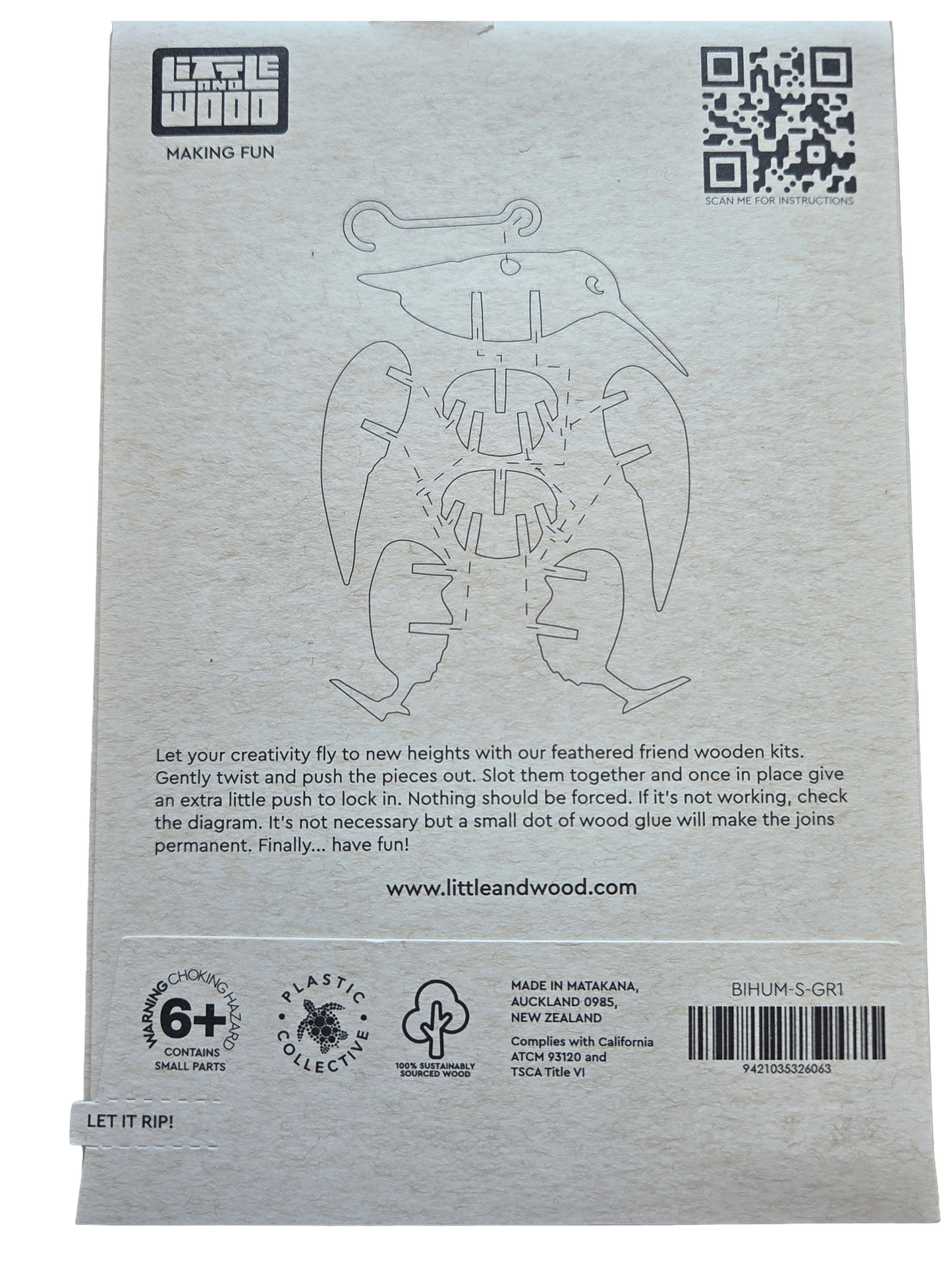 Hummingbird 3D Wooden Puzzle