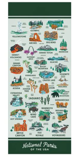 National Parks of the USA Scarf