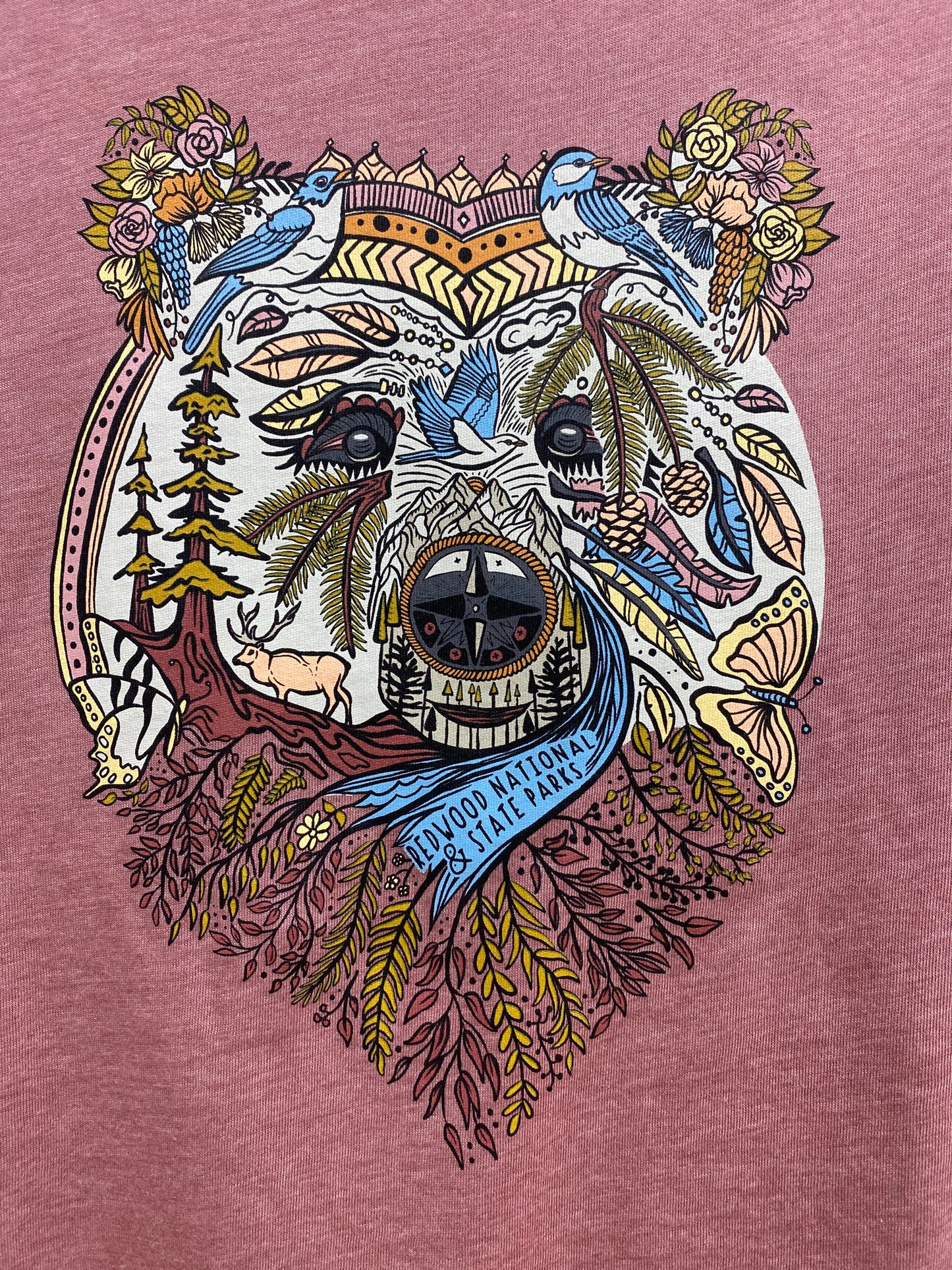 Redwood National & State Parks Boho Bear Tee Shirt