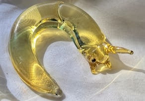 Elysian Shore Banana Slug Hand Blown Glass Magnet
