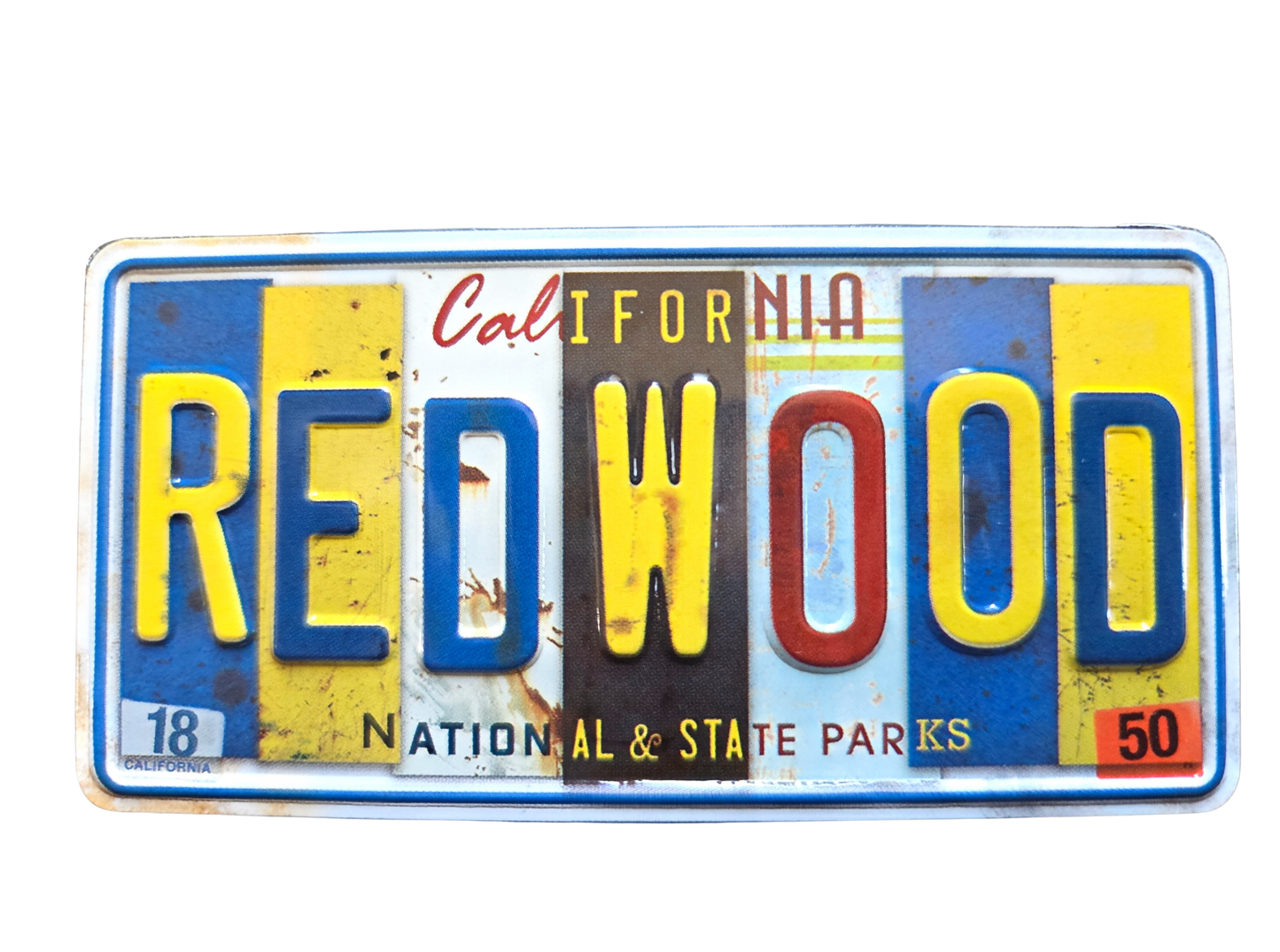 California Redwood National & State Parks Tin License Plate Magnet
