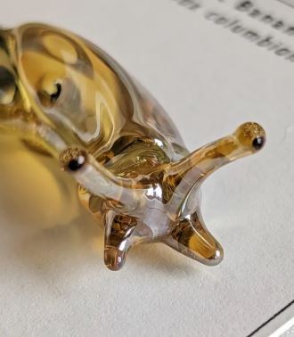 Elysian Shore Banana Slug Hand Blown Glass Pendant