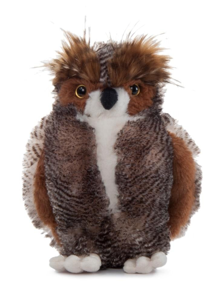 Plush Great Horned Owl 9"