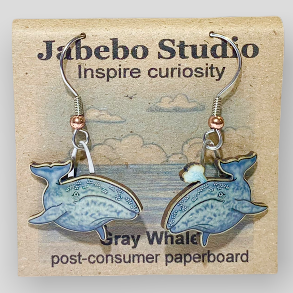 Jabebo Studio Gray Whale Earrings