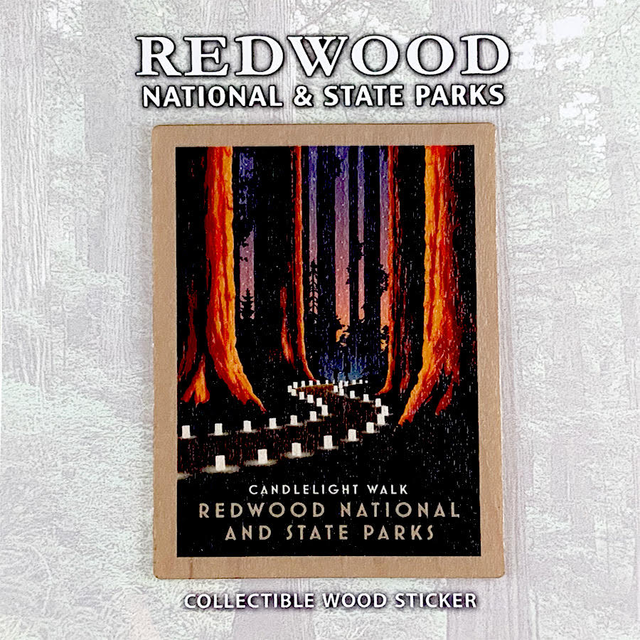 3" Candlelight Walk Wooden Sticker
