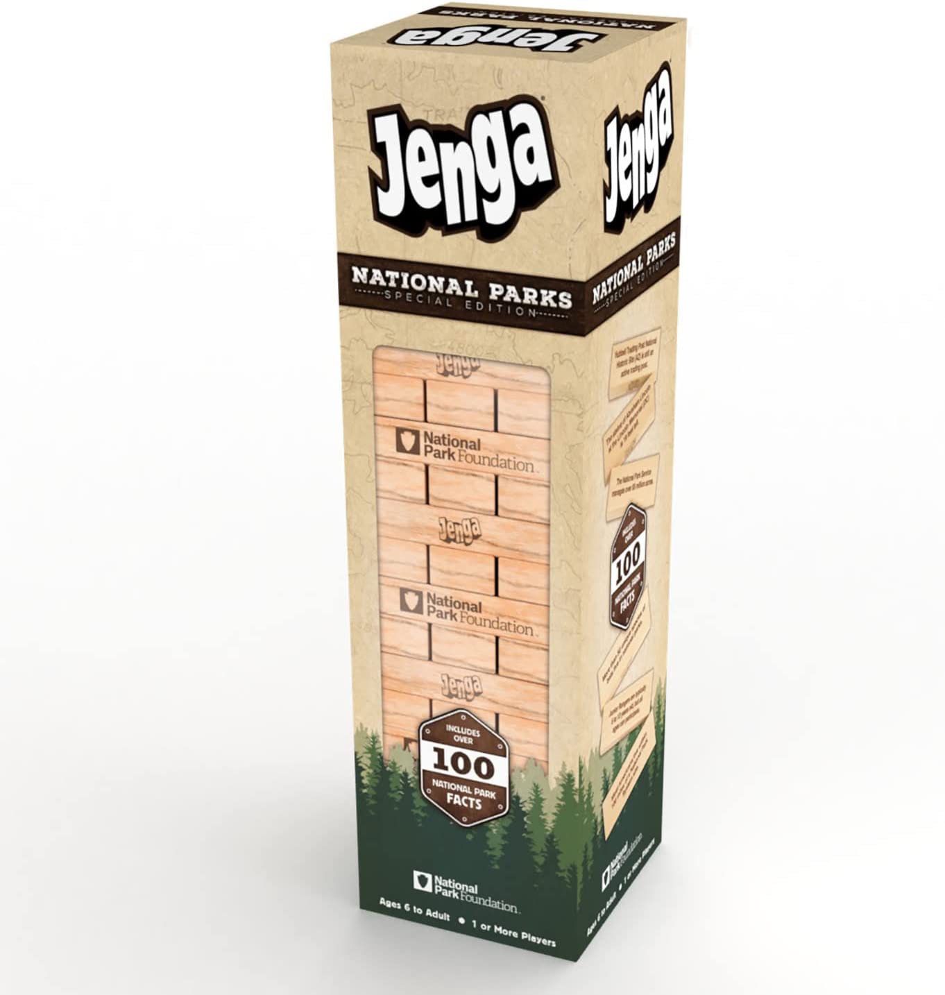 Jenga National Parks Theme Wooden Block Game