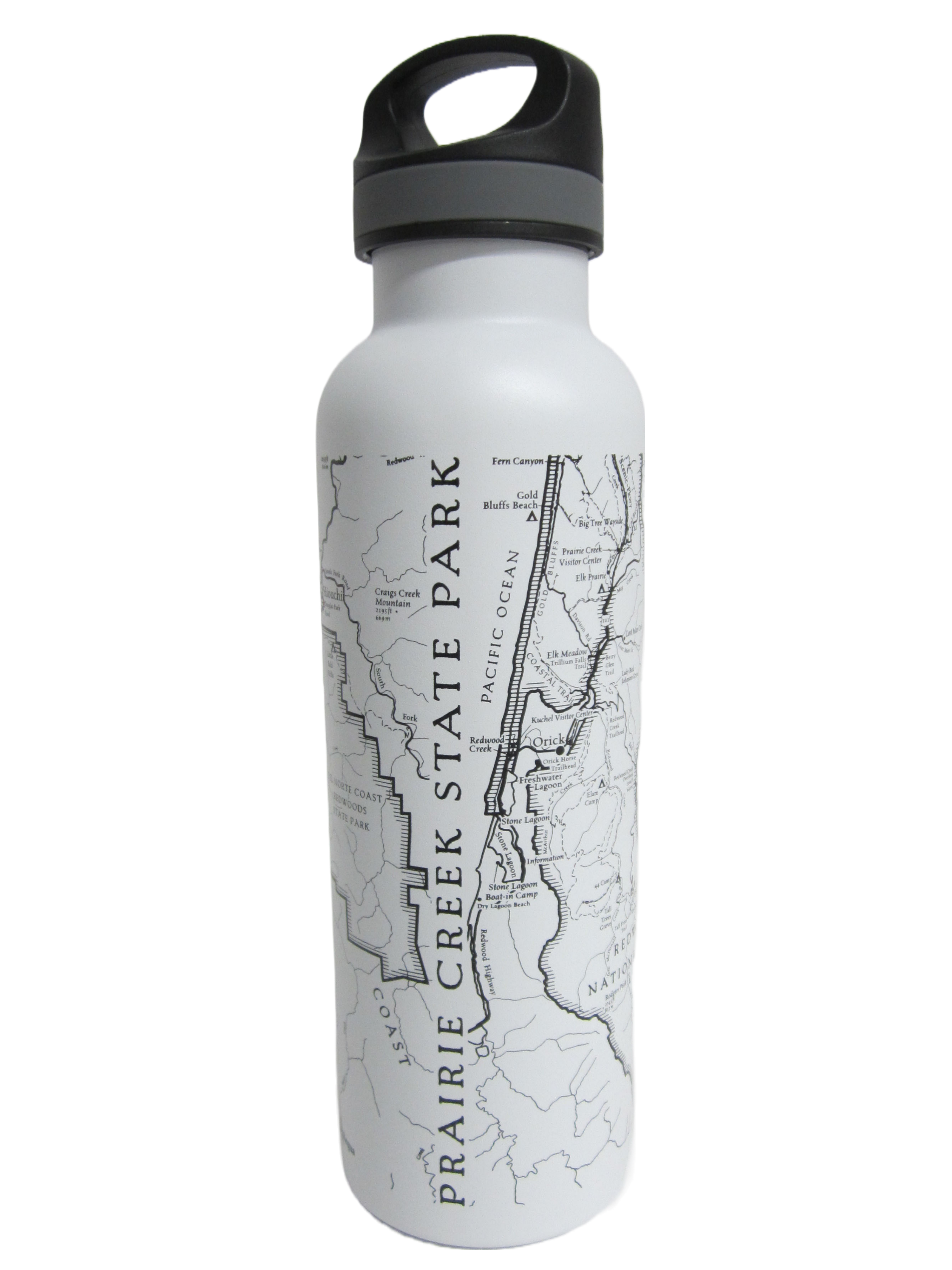 Water Bottle - RMNP Stainless Steel Map - Rocky Mountain Conservancy