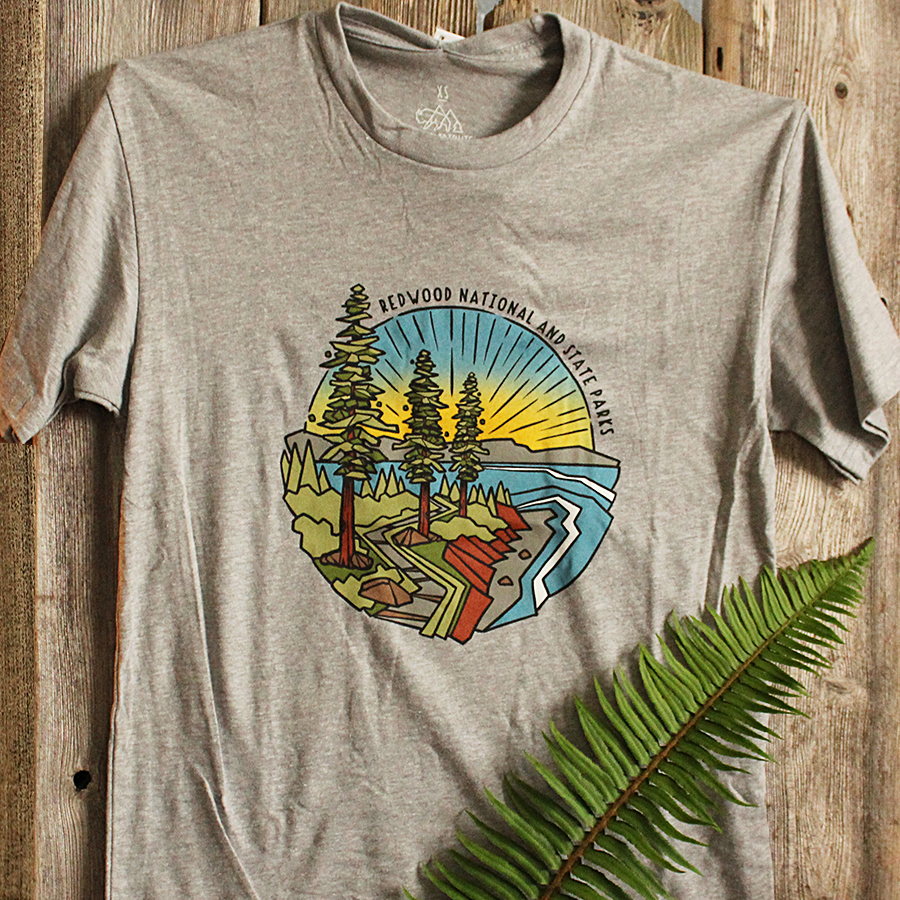 Redwood National & State Parks Coastal T-Shirt - Gray