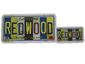 California Redwood National & State Parks License Plate Sticker