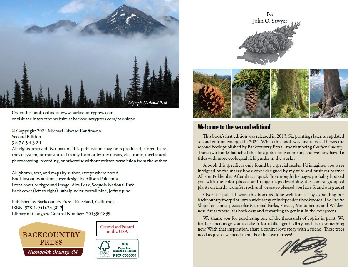 Conifers of the Pacific Slope Second Edition Paperback