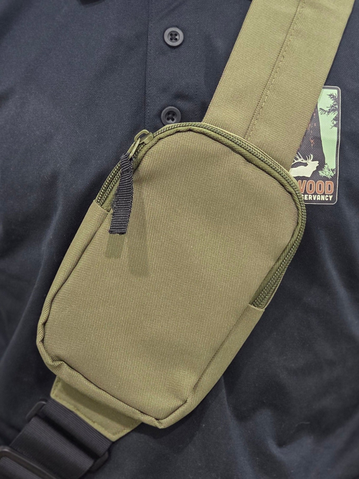 Redwood National and State Parks Sling Bag- Canvas Green