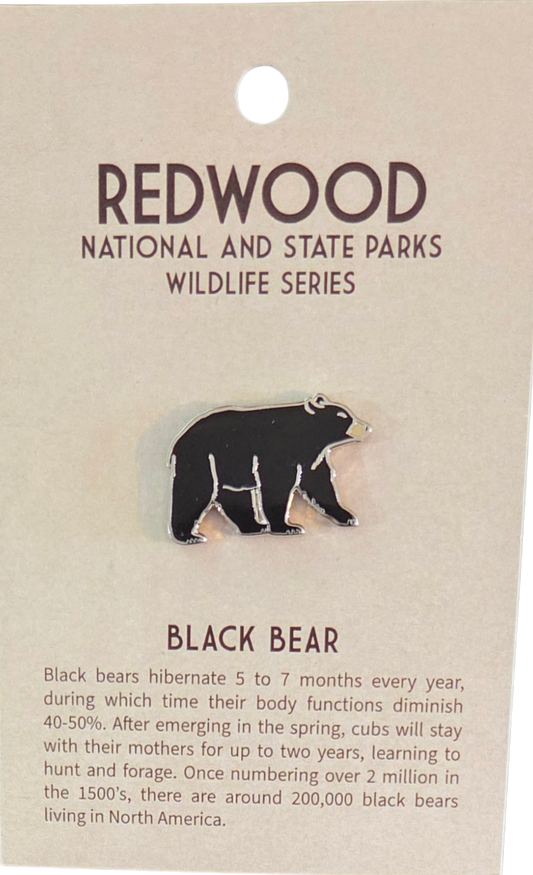 Redwood National & State Parks Wildlife Series Black Bear Collector's Pin