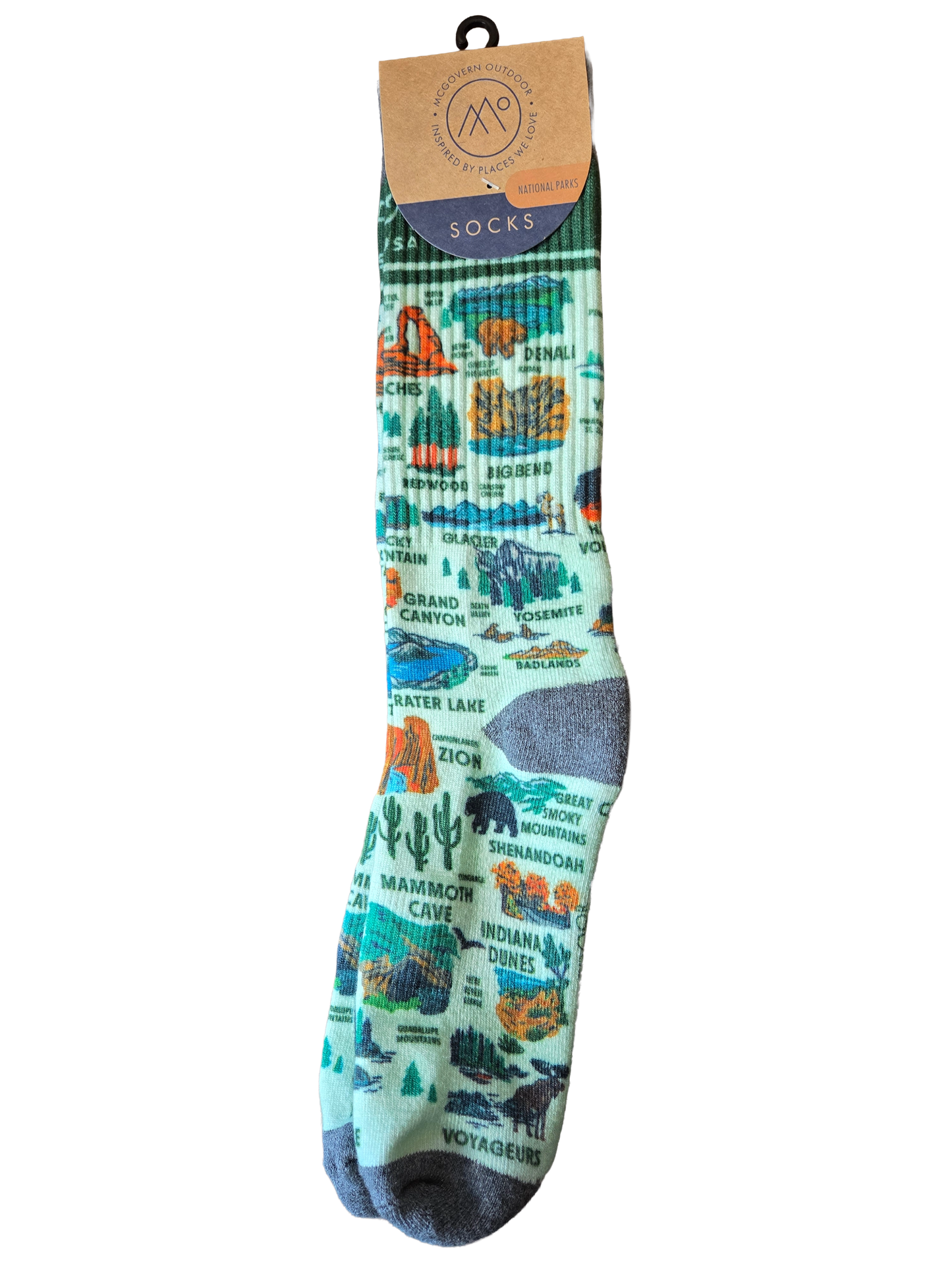 McGovern Outdoor National Parks of the USA Crew Socks