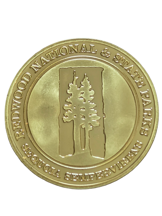 Redwood National and State Parks Gold Plated Coin