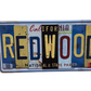 Redwood National and State Parks Tin License Plate Postcard
