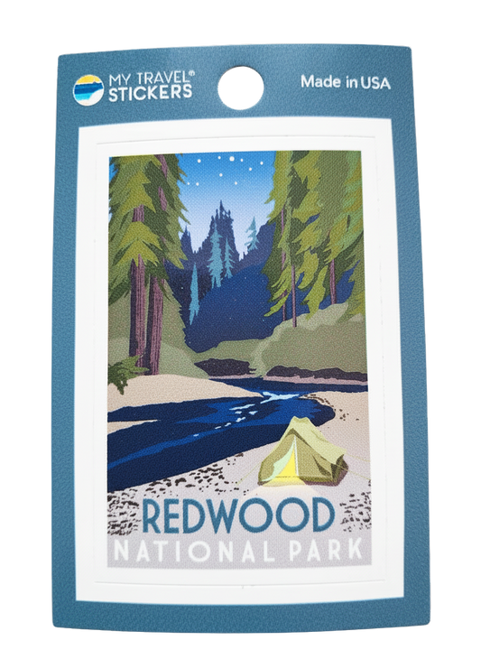 Redwood National Park Tent Mini Sticker