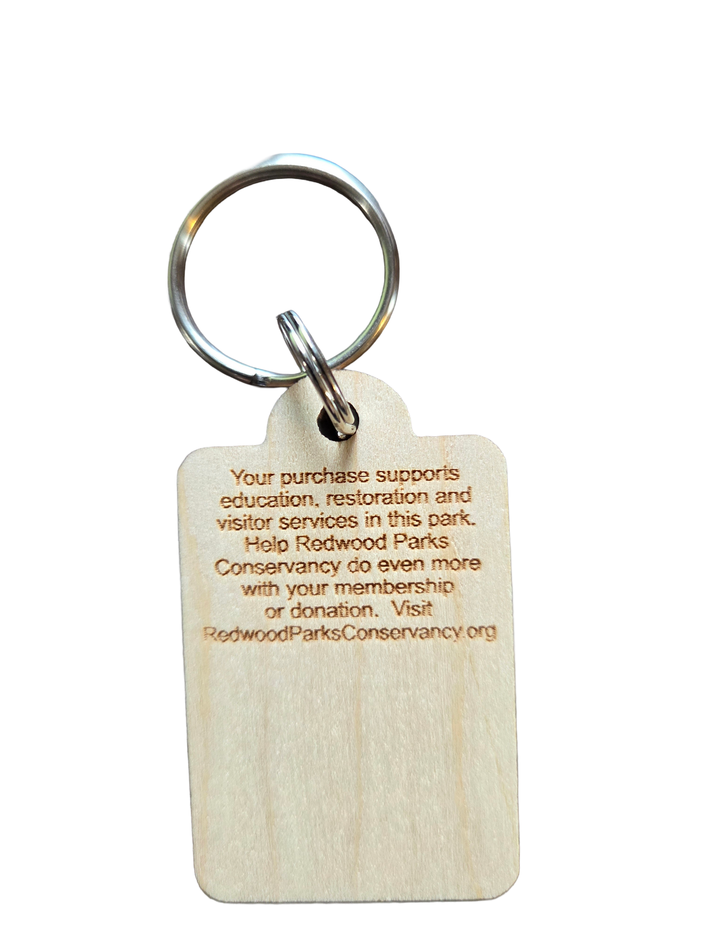 Redwood Parks Conservancy Logo Wood Keychain