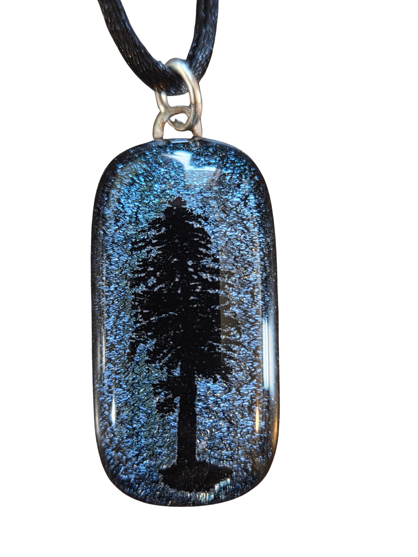 Dichroic Glass Redwood Tree Pendant