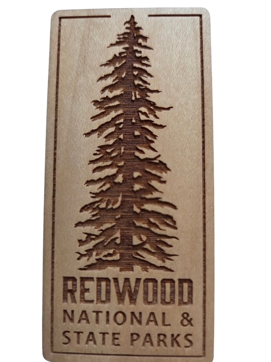 Redwood National and State Parks Wood Magnet