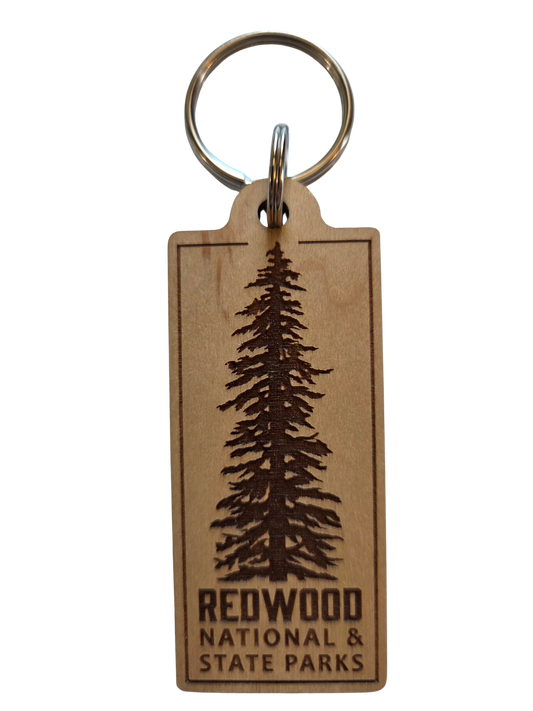 Redwood National and State Parks Wood Keychain