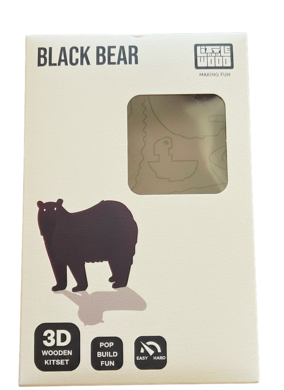 Black Bear 3D Wooden Kitset