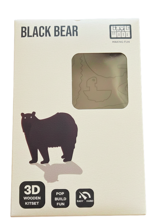 Black Bear 3D Wooden Puzzle