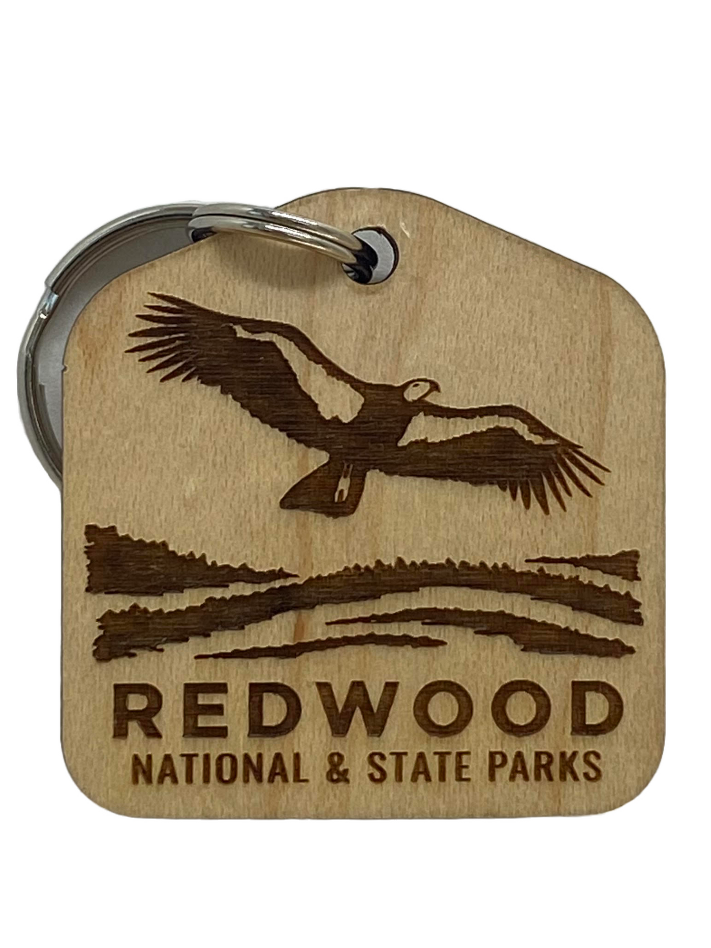 Redwood National & State Parks 1.5" Condor Bird Wood Keychain
