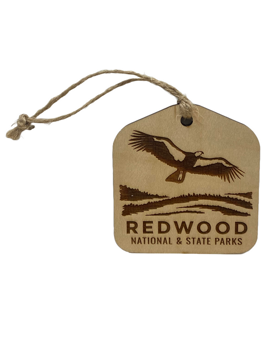 Redwood National & State Parks 3" Condor Bird Wood Ornament