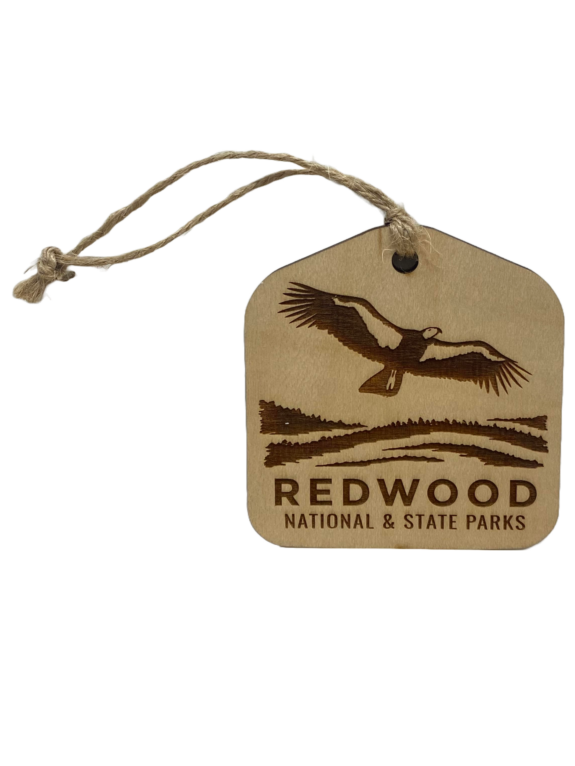 Redwood National & State Parks 3" Condor Bird Wood Ornament – Redwood