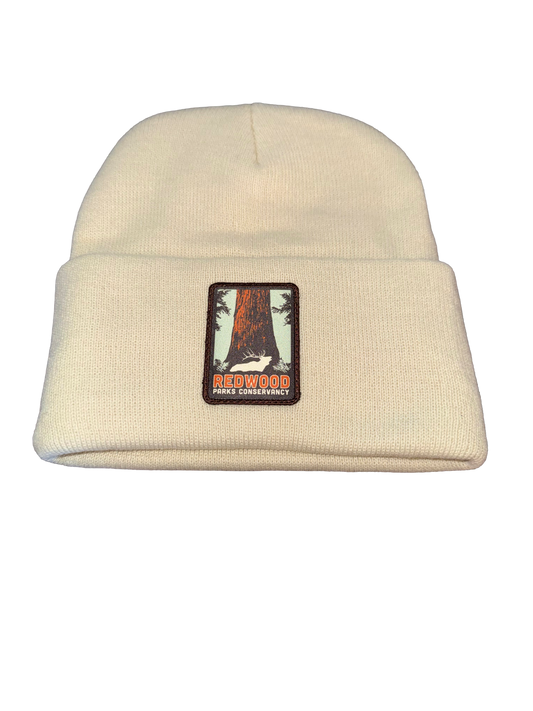 Redwood Parks Conservancy Knit Cuffed Beanie Cream