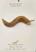 Elysian Shore Banana Slug Hand Blown Glass Pin