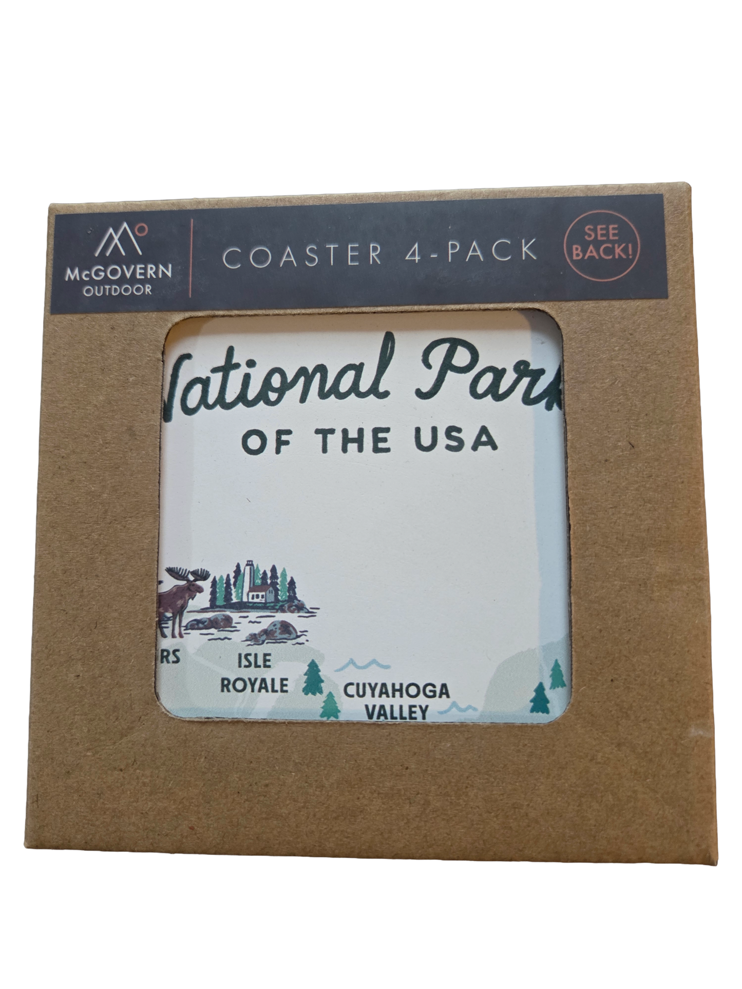National Parks of the USA Coaster Set 4-Pack