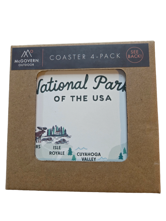 National Parks of the USA Coaster Set 4-Pack