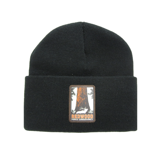 Redwood Parks Conservancy Knit Cuffed Beanie Black