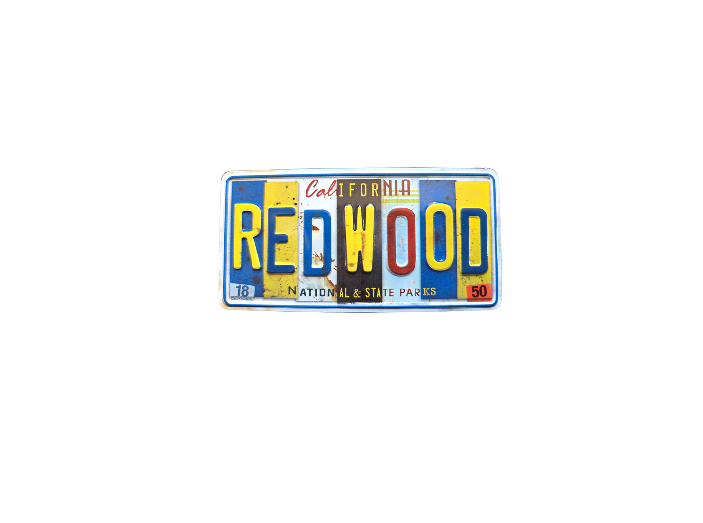 California Redwood National & State Parks Tin License Plate Magnet
