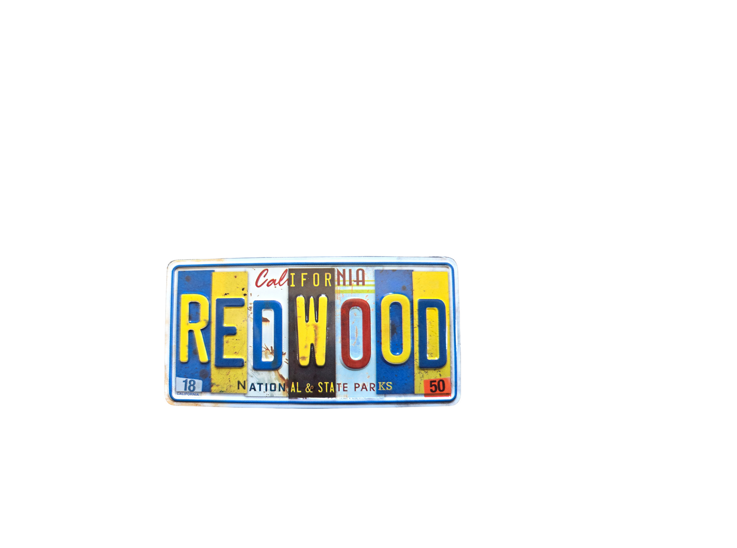 California Redwood National & State Parks Tin License Plate Magnet