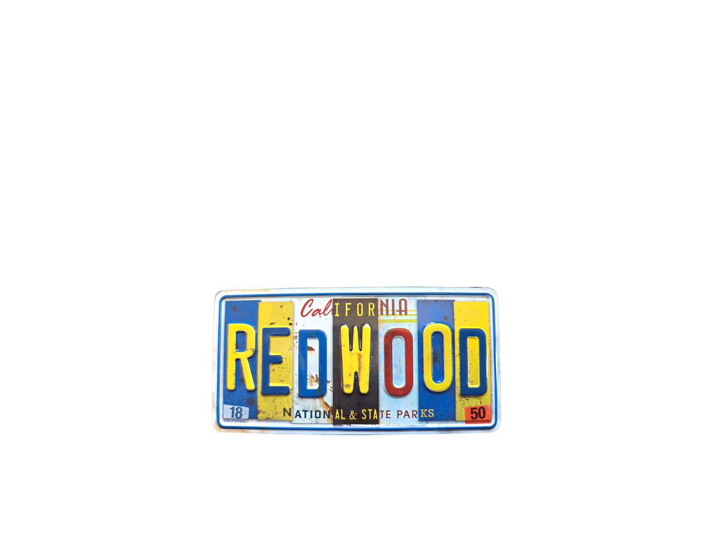 California Redwood National & State Parks Tin License Plate Magnet