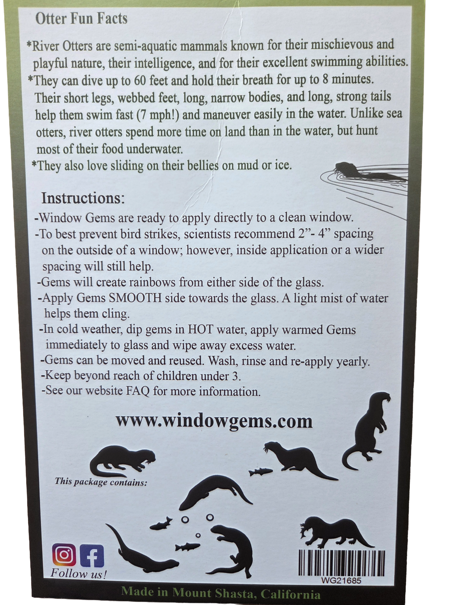 Window Gems River Otters