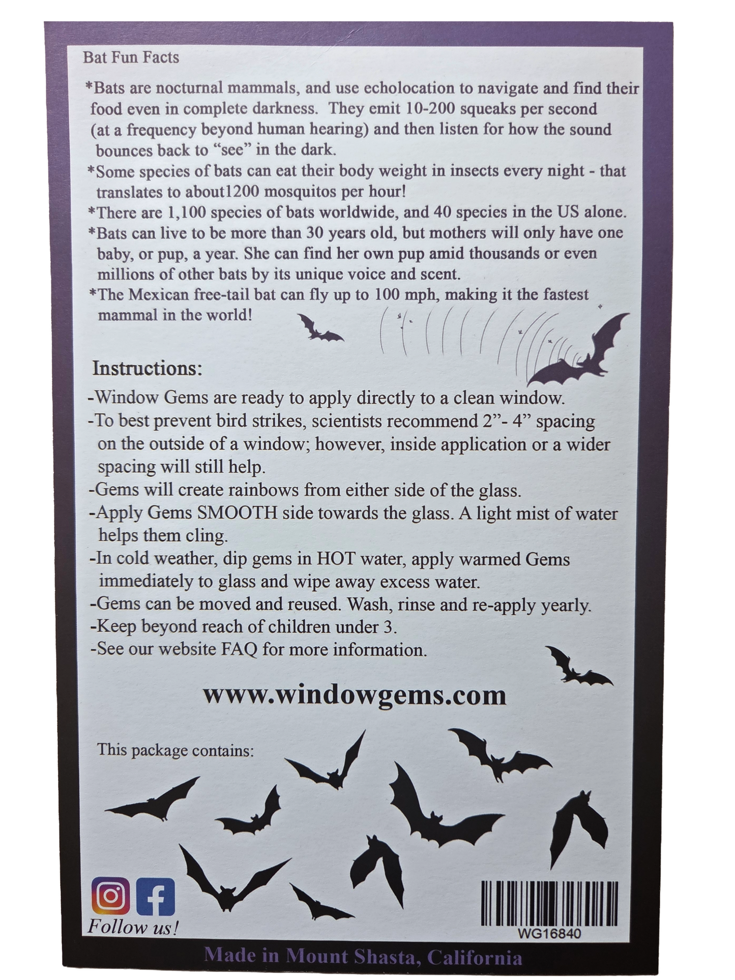 Window Gems Bats