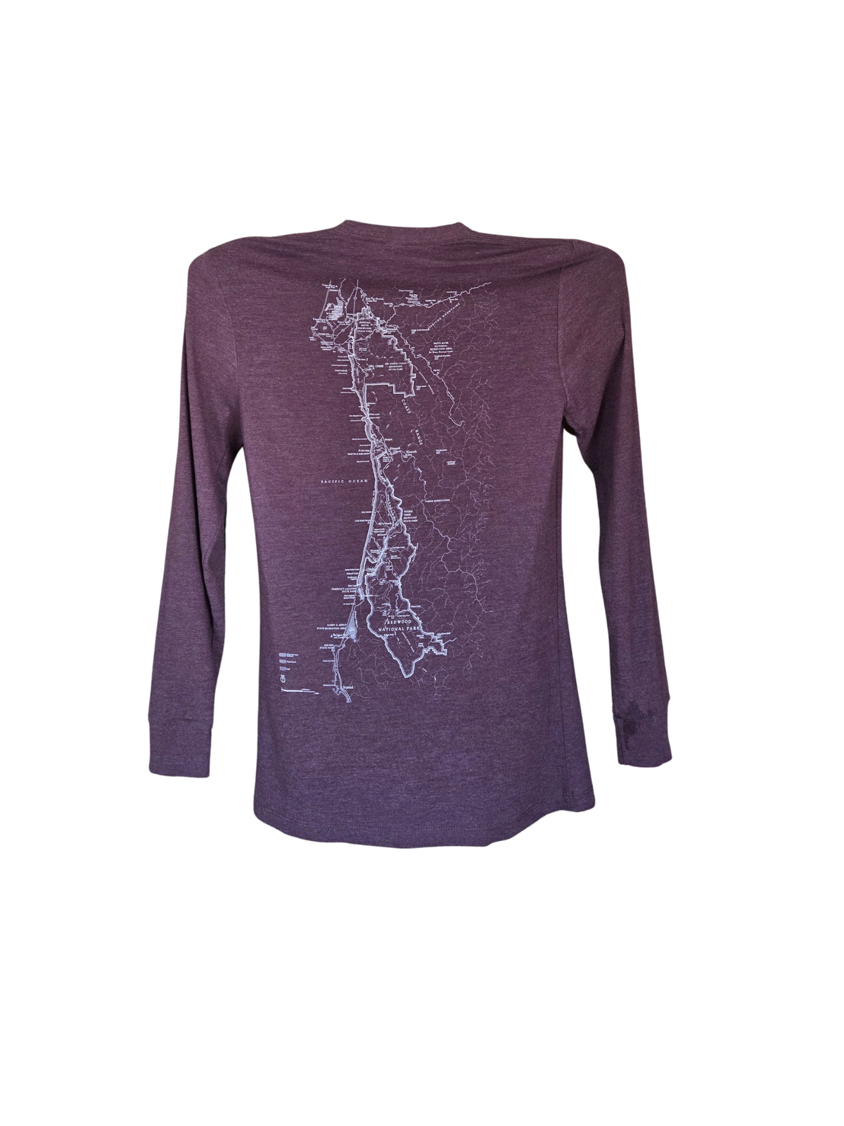 Redwood National & State Parks Long Sleeve Map Shirt