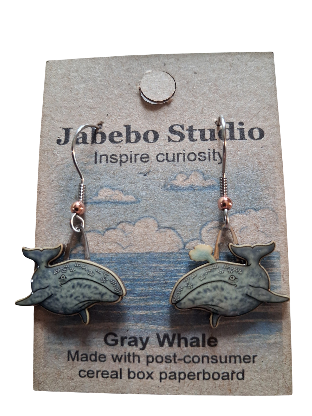 Jabebo Studio Gray Whale Earrings