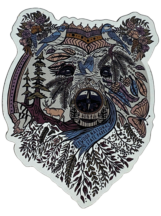 Redwood National & State Parks Boho Bear Magnet